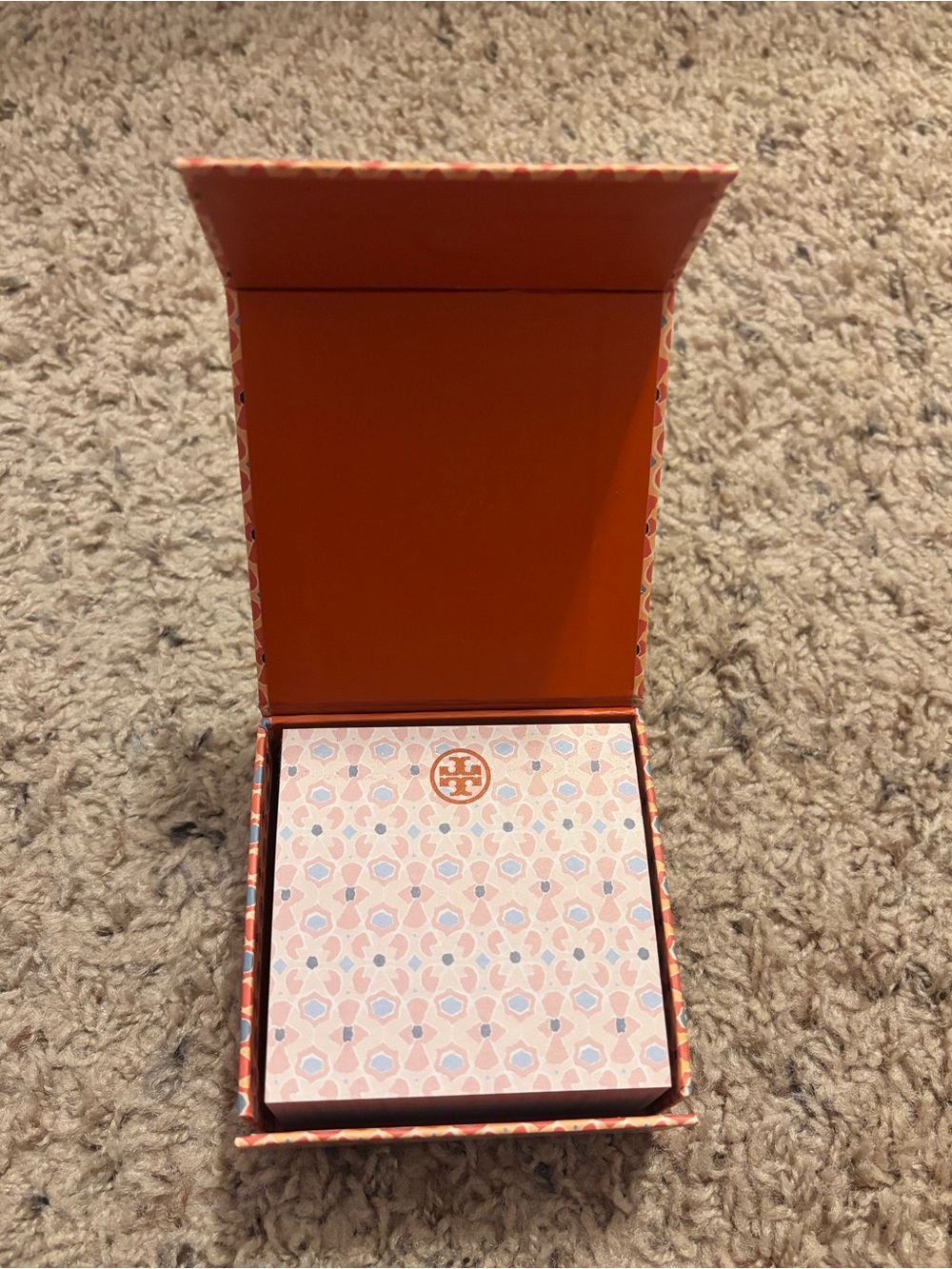 Tory Burch sticky note pad in box